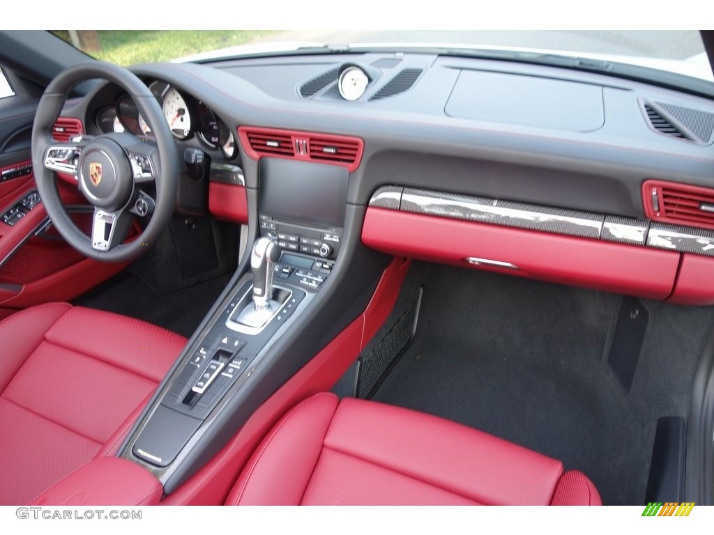 2019 Porsche 911 Turbo S Cabriolet Bordeaux Red Dashboard Photo #129336610