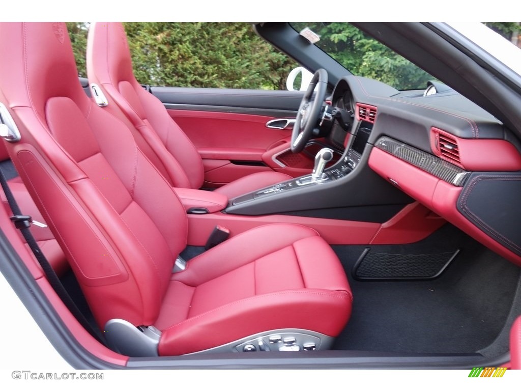 Bordeaux Red Interior 2019 Porsche 911 Turbo S Cabriolet Photo #129336649