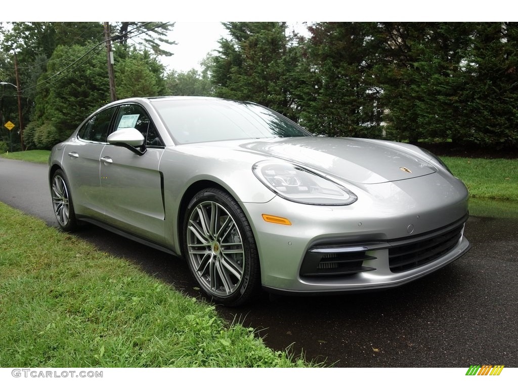2018 Panamera 4S - Rhodium Silver Metallic / Black photo #1