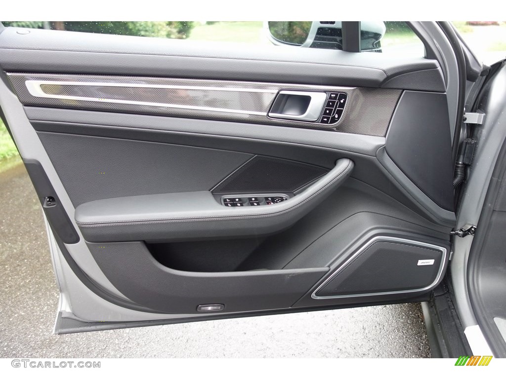 2018 Porsche Panamera 4S Black Door Panel Photo #129337051