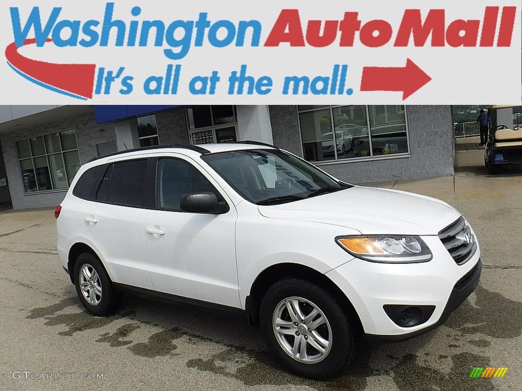 2012 Santa Fe GLS AWD - Glacier White / Gray photo #1