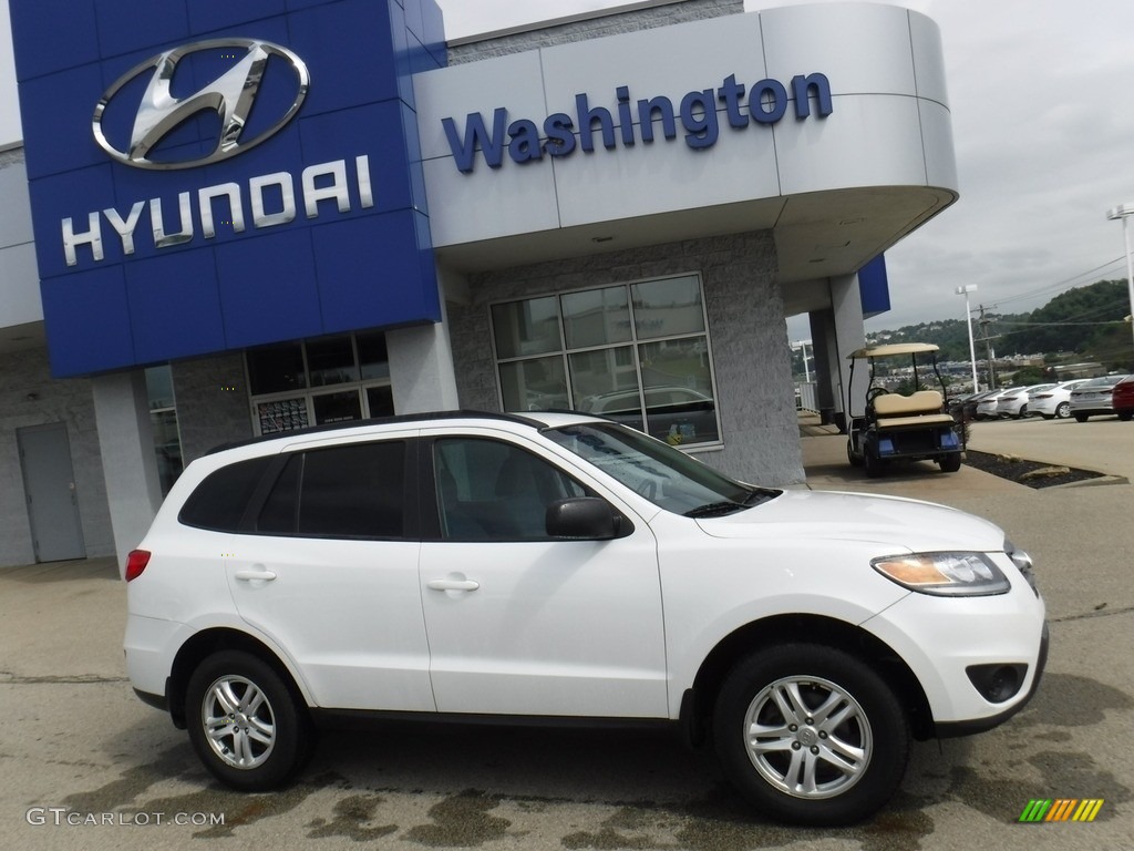 2012 Santa Fe GLS AWD - Glacier White / Gray photo #2
