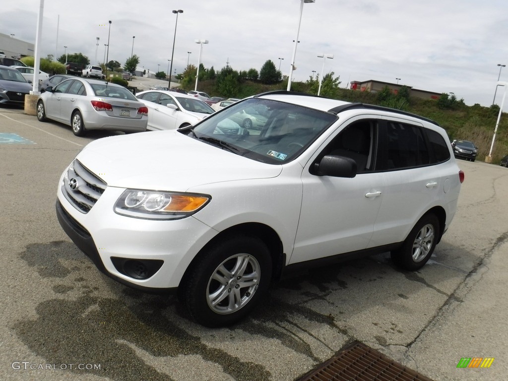 2012 Santa Fe GLS AWD - Glacier White / Gray photo #5