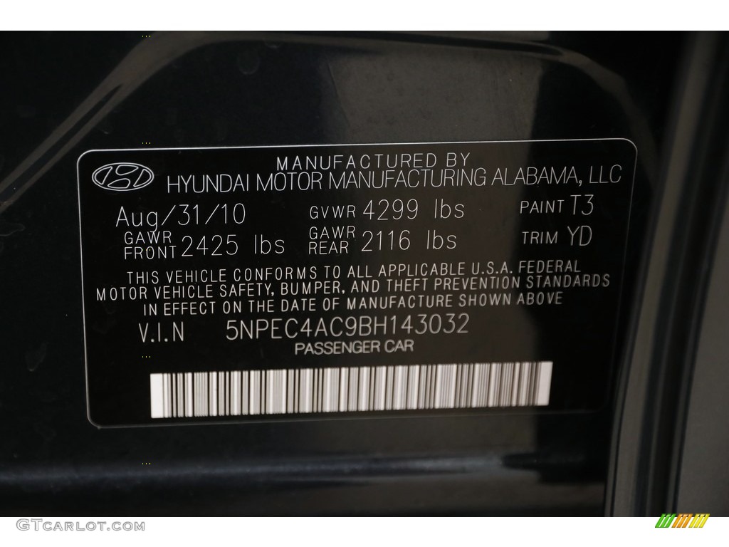 2011 Sonata SE - Pacific Blue Pearl / Camel photo #26