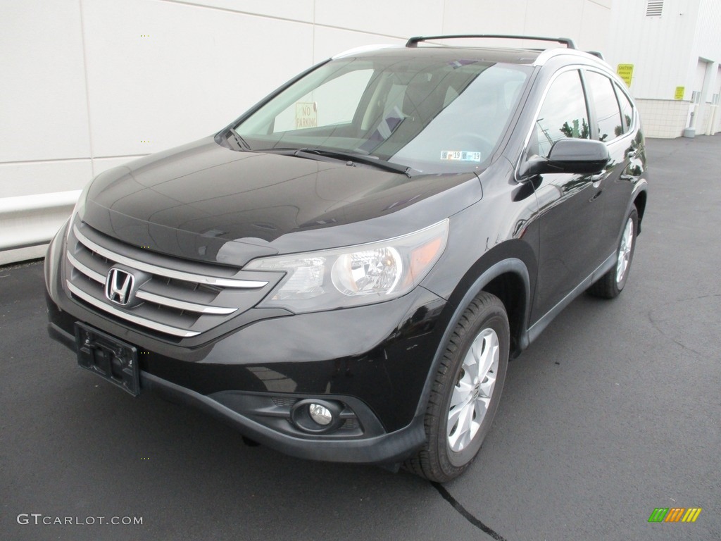 2012 CR-V EX-L 4WD - Crystal Black Pearl / Black photo #9