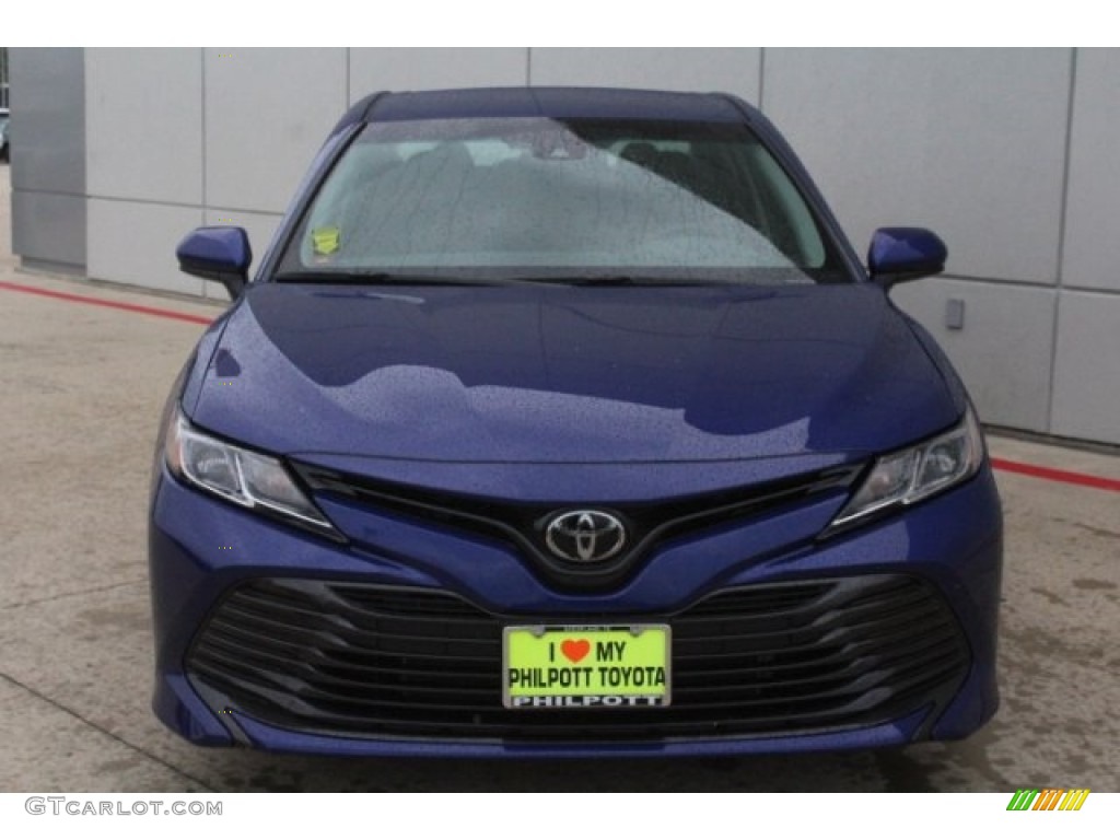 2018 Camry LE - Blue Crush Metallic / Black photo #2