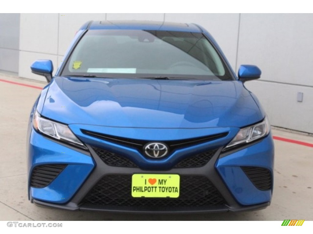 2018 Camry SE - Blue Streak Metallic / Black photo #2