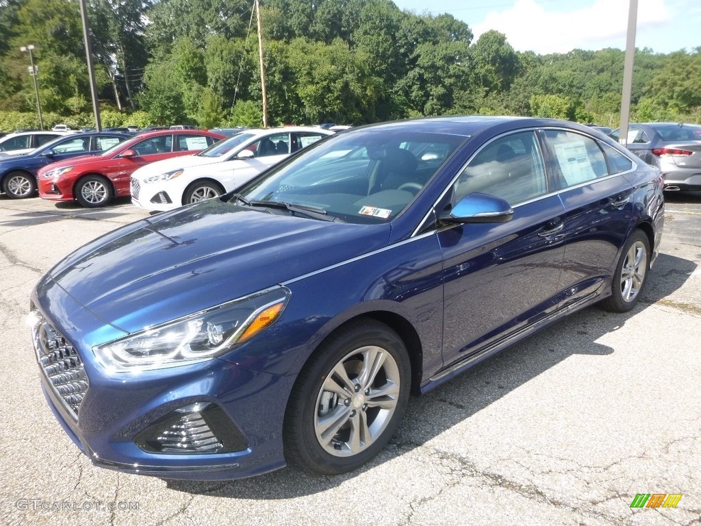 Blue 2019 Hyundai Sonata Sport Exterior Photo #129355913