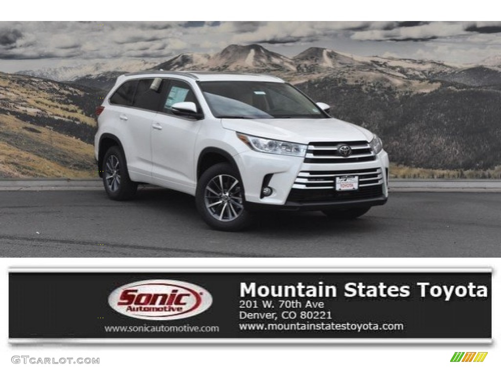 2018 Highlander SE AWD - Blizzard White Pearl / Black photo #1