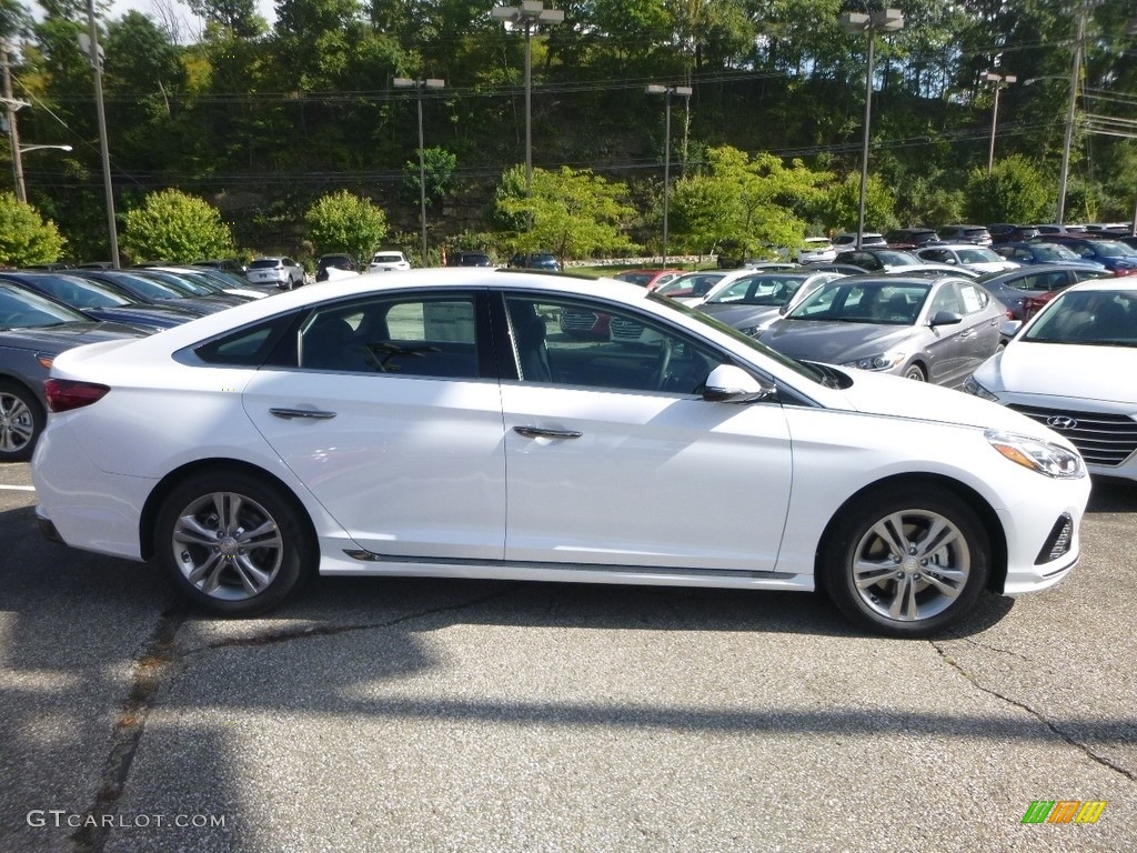 Quartz White Pearl 2019 Hyundai Sonata Sport Exterior Photo #129357083