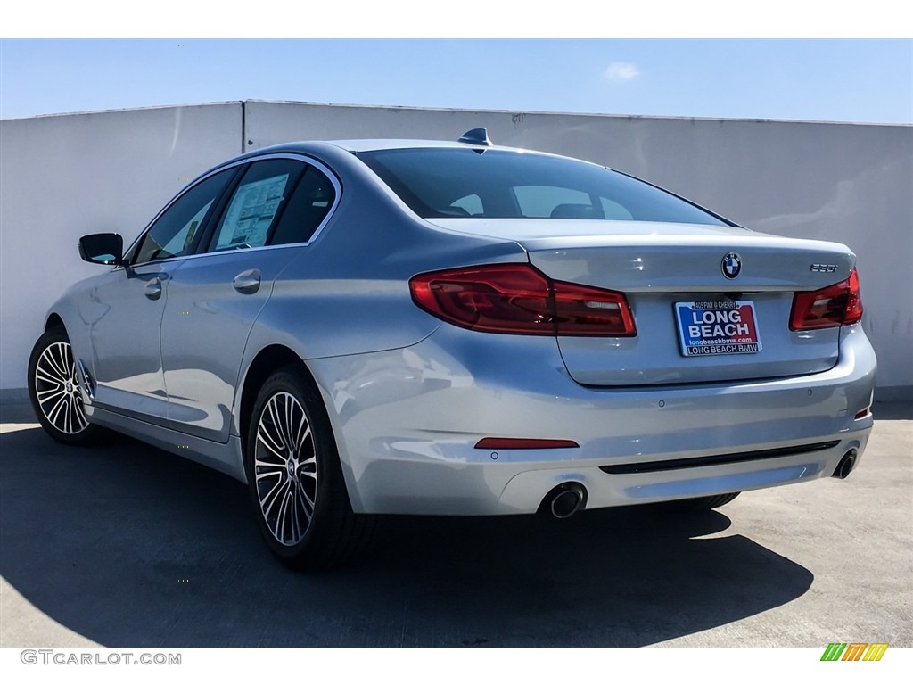 2019 5 Series 530i Sedan - Glacier Silver Metallic / Black photo #2