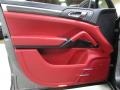Black/Garnet Red 2016 Porsche Cayenne Turbo S Door Panel