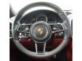 Black/Garnet Red 2016 Porsche Cayenne Turbo S Steering Wheel