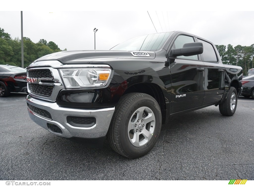 2019 1500 Tradesman Crew Cab - Diamond Black Crystal Pearl / Black photo #3