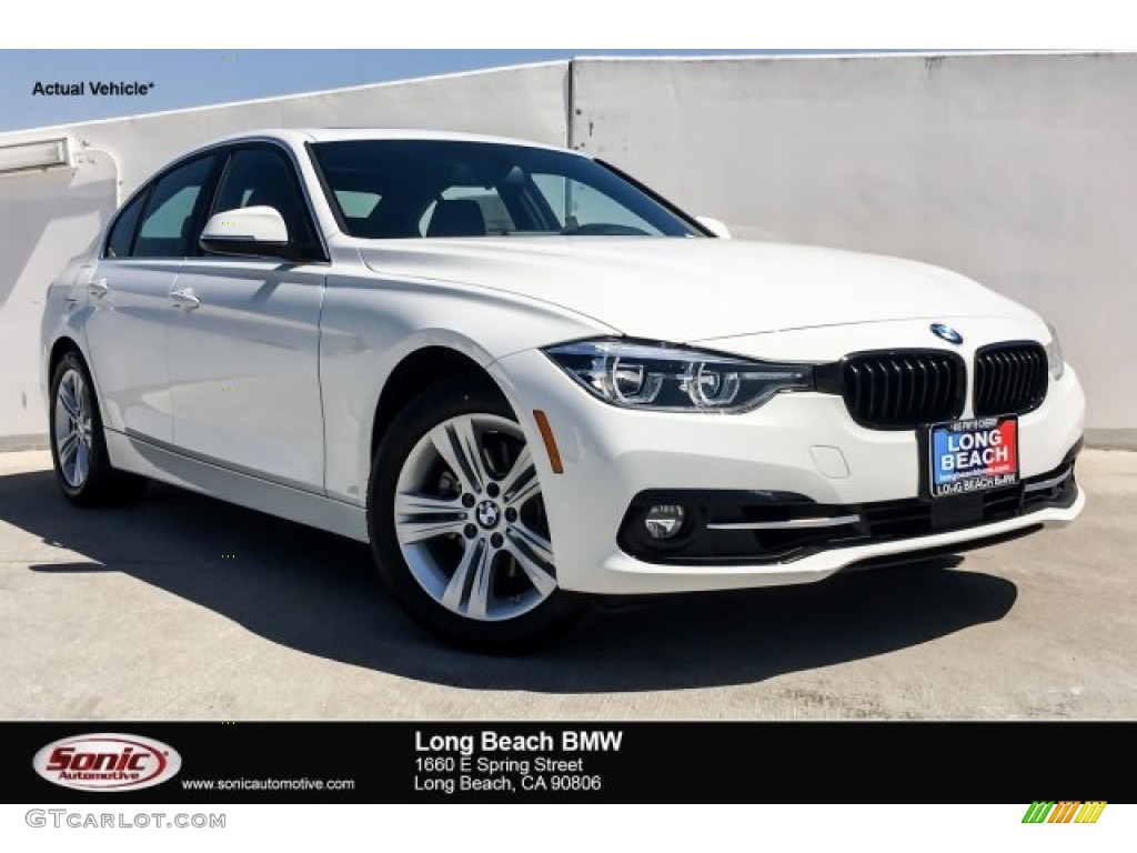 2018 3 Series 330i Sedan - Alpine White / Black photo #1