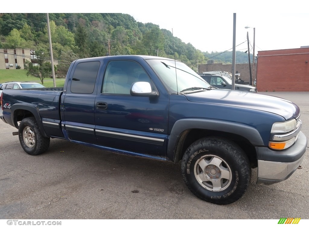 2000 Silverado 1500 LS Extended Cab 4x4 - Indigo Blue Metallic / Medium Gray photo #2