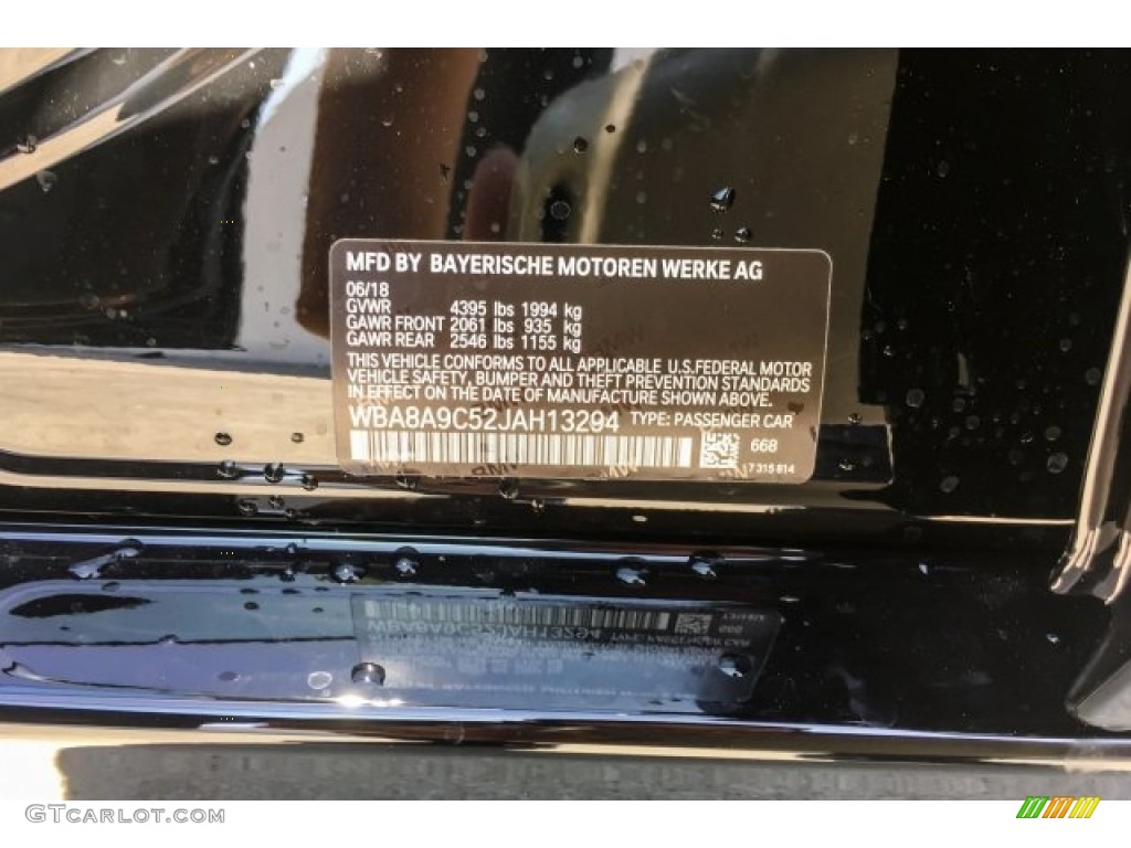 2018 3 Series 320i Sedan - Jet Black / Black photo #11