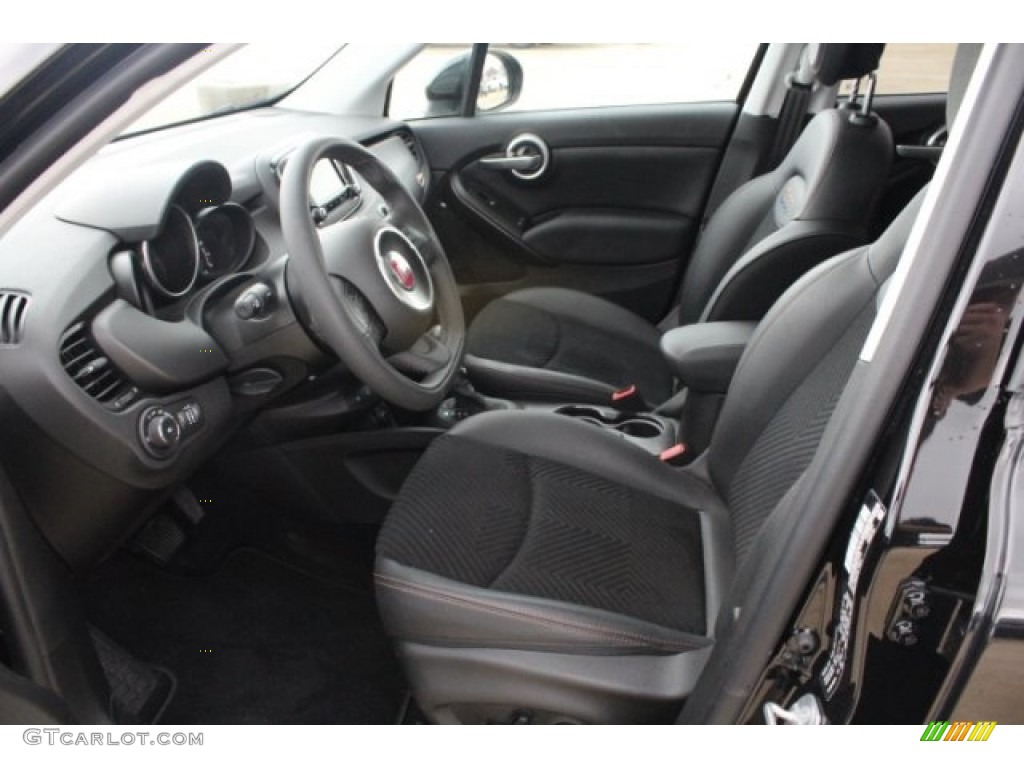 Nero (Black) Interior 2017 Fiat 500X Urbana Edition Photo #129367601