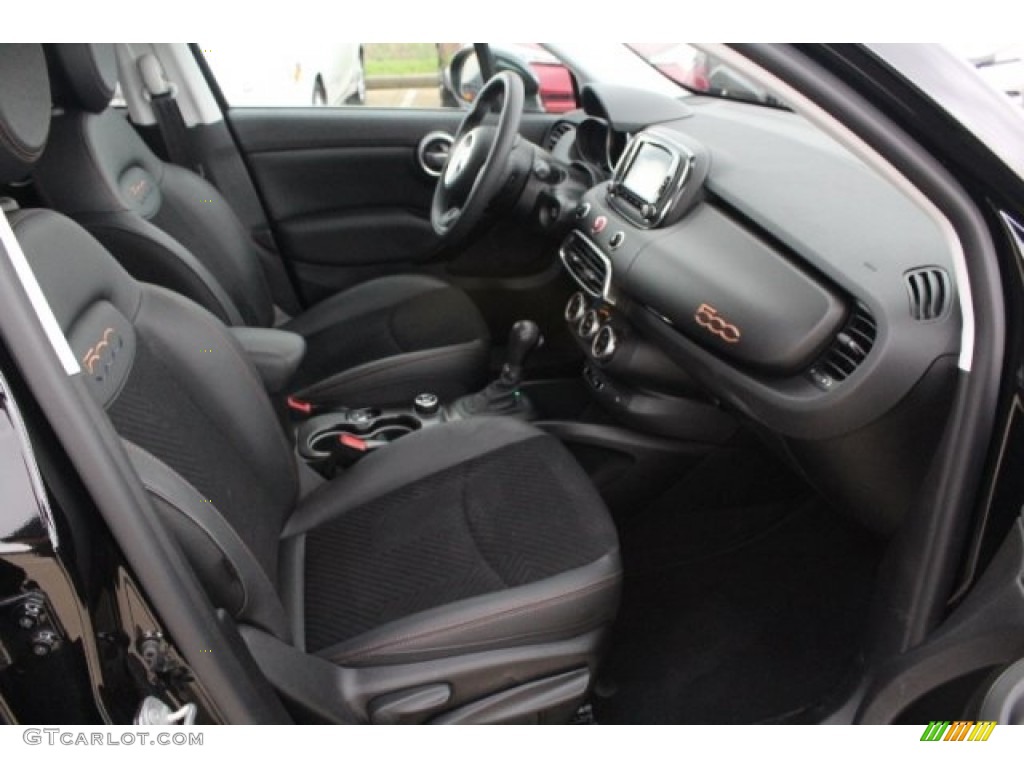 Nero (Black) Interior 2017 Fiat 500X Urbana Edition Photo #129368009