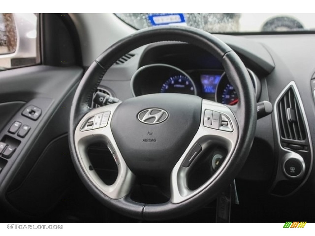 2012 Tucson Limited - Diamond Silver / Black/Saddle photo #27