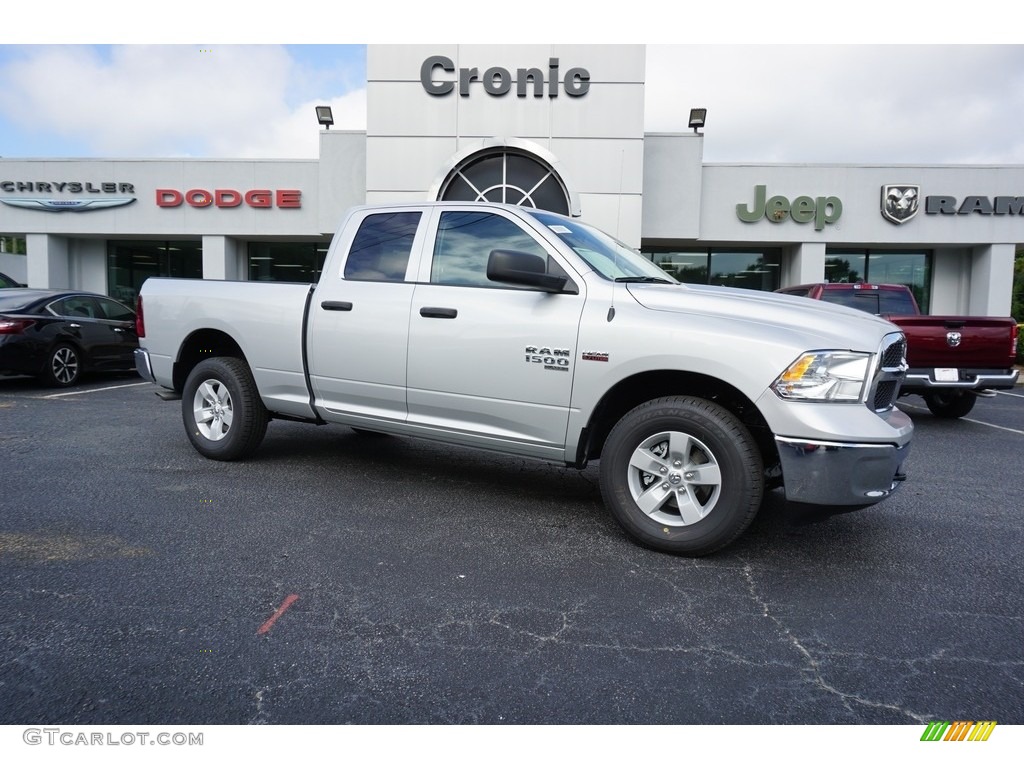 2019 1500 Classic Tradesman Quad Cab 4x4 - Bright Silver Metallic / Black/Diesel Gray photo #1