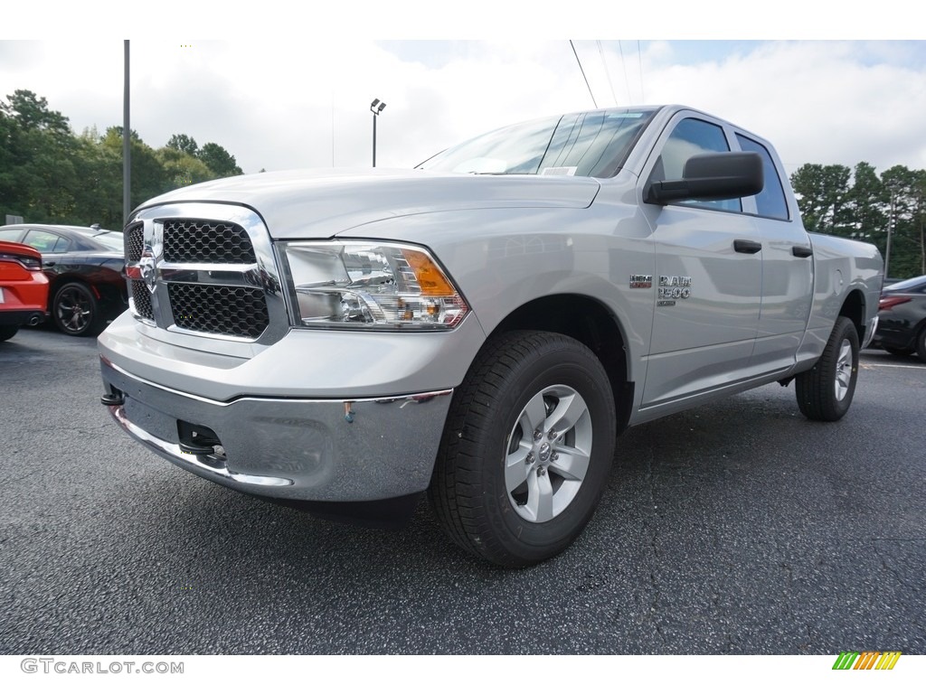 2019 1500 Classic Tradesman Quad Cab 4x4 - Bright Silver Metallic / Black/Diesel Gray photo #3