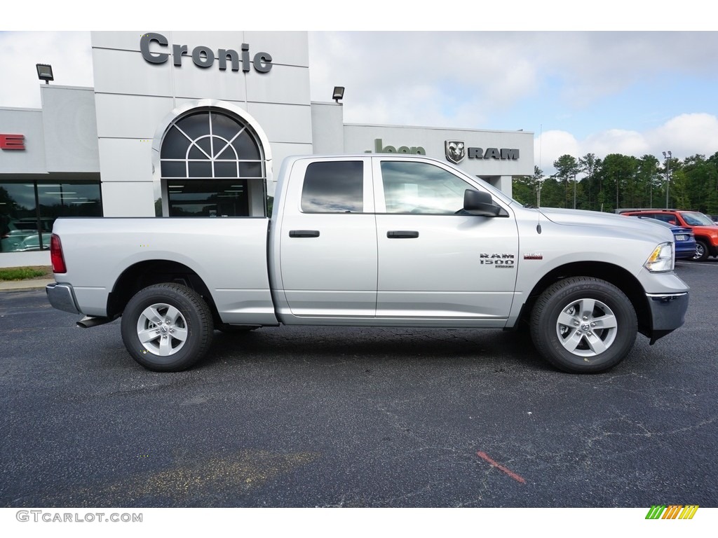 2019 1500 Classic Tradesman Quad Cab 4x4 - Bright Silver Metallic / Black/Diesel Gray photo #10
