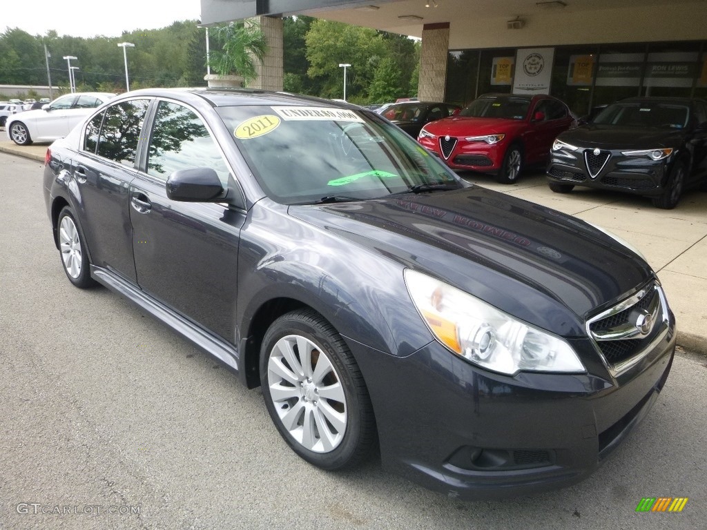2011 Legacy 2.5i Limited - Graphite Gray Metallic / Off-Black photo #3
