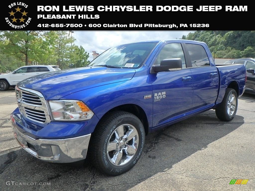2019 1500 Classic Big Horn Crew Cab 4x4 - Blue Streak Pearl / Black/Diesel Gray photo #1