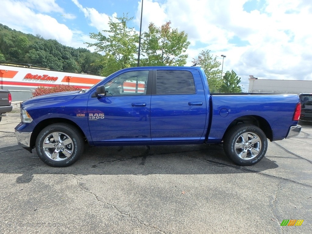 Blue Streak Pearl 2019 Ram 1500 Classic Big Horn Crew Cab 4x4 Exterior Photo #129372311