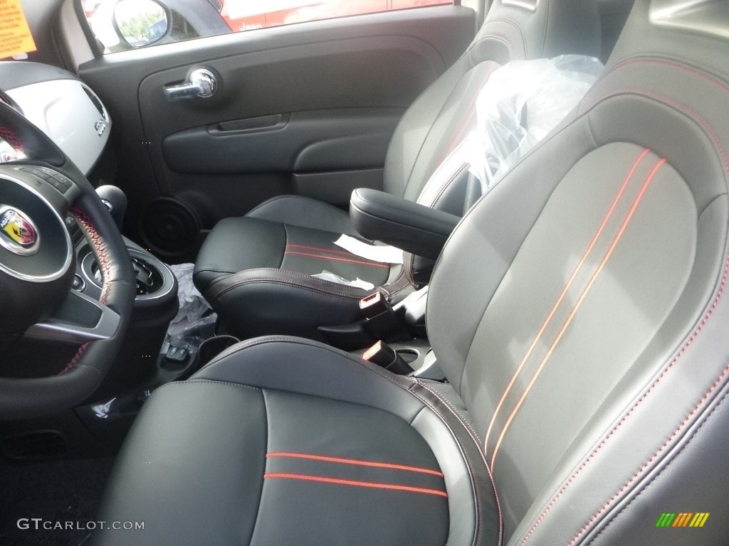 Nero/Rosso (Black/Red) Interior 2018 Fiat 500 Abarth Photo #129373469