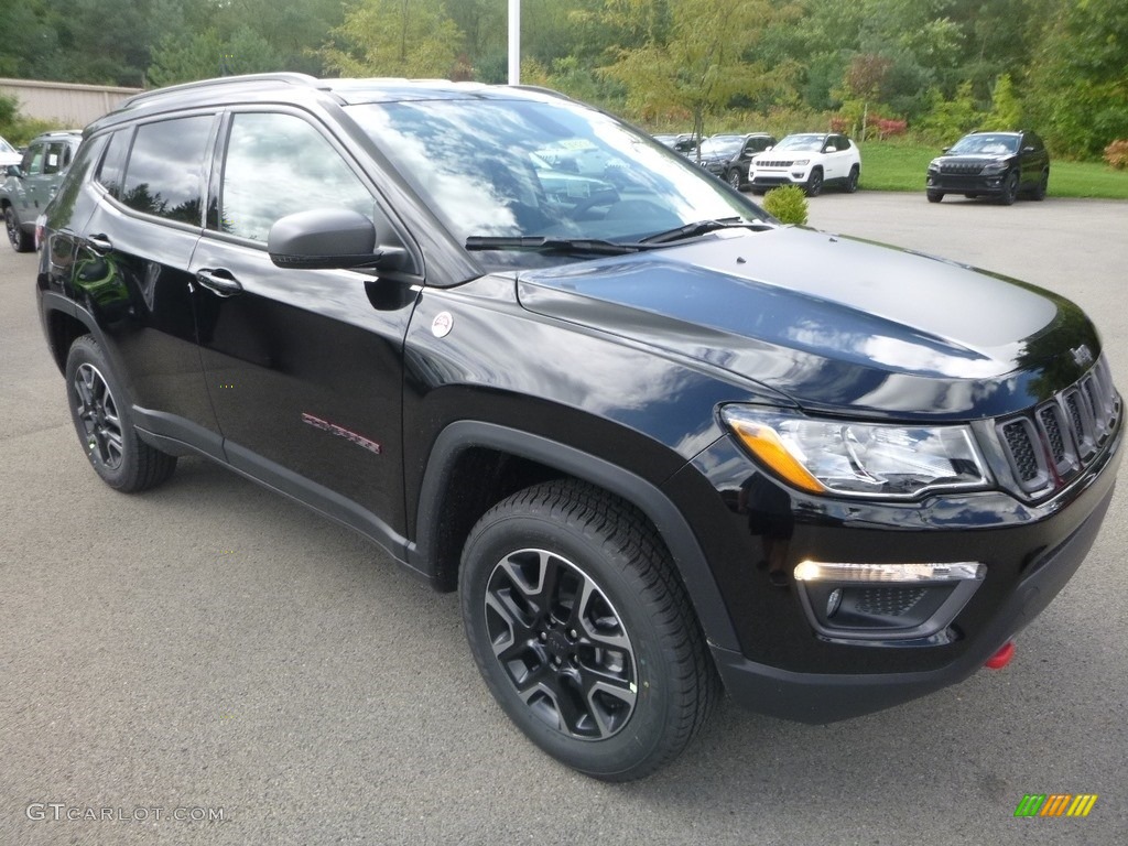 Diamond Black Crystal Pearl 2019 Jeep Compass Trailhawk 4x4 Exterior Photo #129376859