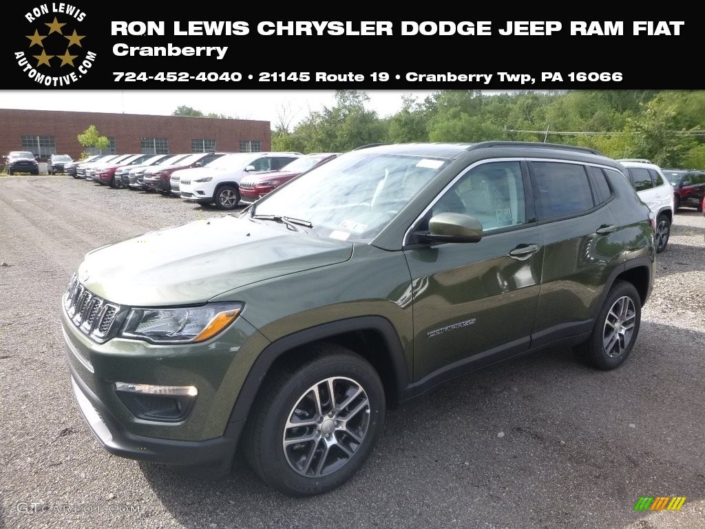 2018 Compass Latitude 4x4 - Olive Green Pearl / Black/Ski Gray photo #1