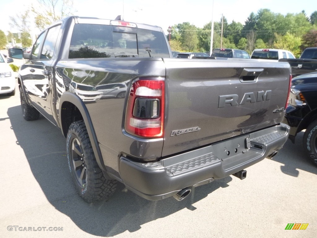 2019 1500 Rebel Crew Cab 4x4 - Granite Crystal Metallic / Black/Red photo #3