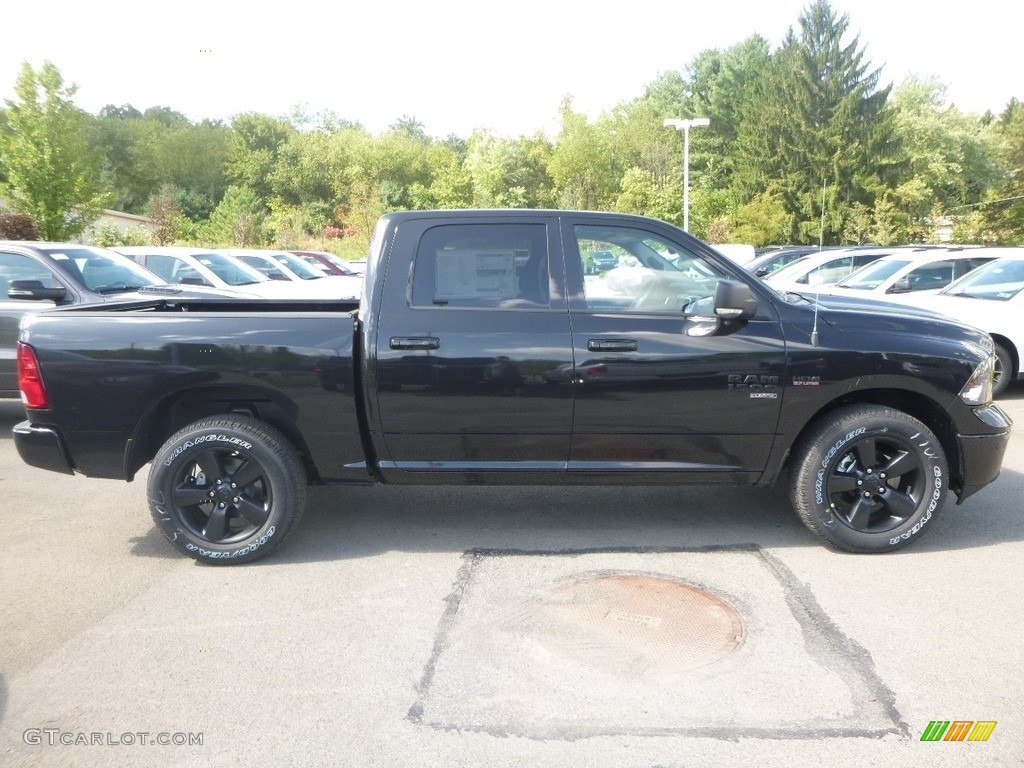 2019 1500 Classic Big Horn Crew Cab 4x4 - Brilliant Black Crystal Pearl / Black/Diesel Gray photo #6
