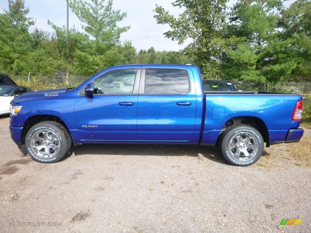 2019 1500 Big Horn Crew Cab 4x4 - Blue Streak Pearl / Black/Diesel Gray photo #2