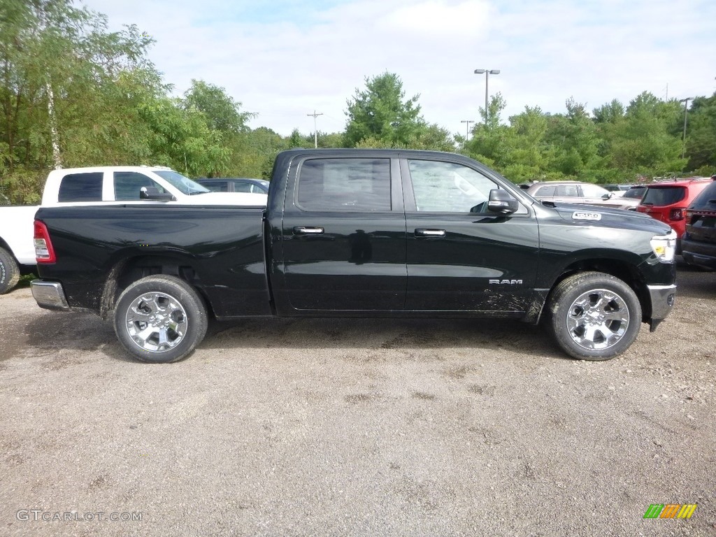 2019 1500 Big Horn Crew Cab 4x4 - Black Forest Green Pearl / Black/Light Mountain Brown photo #6