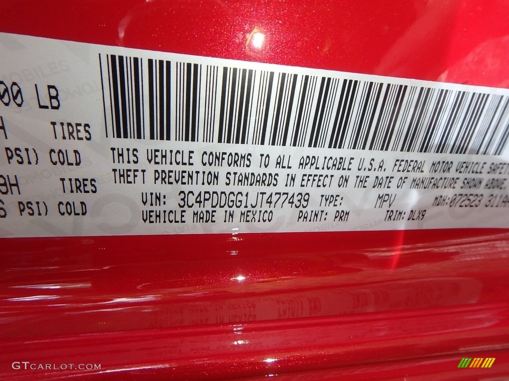 2018 Journey Color Code PRM for Redline Photo #129380159