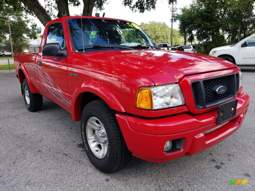 Bright Red Ford Ranger