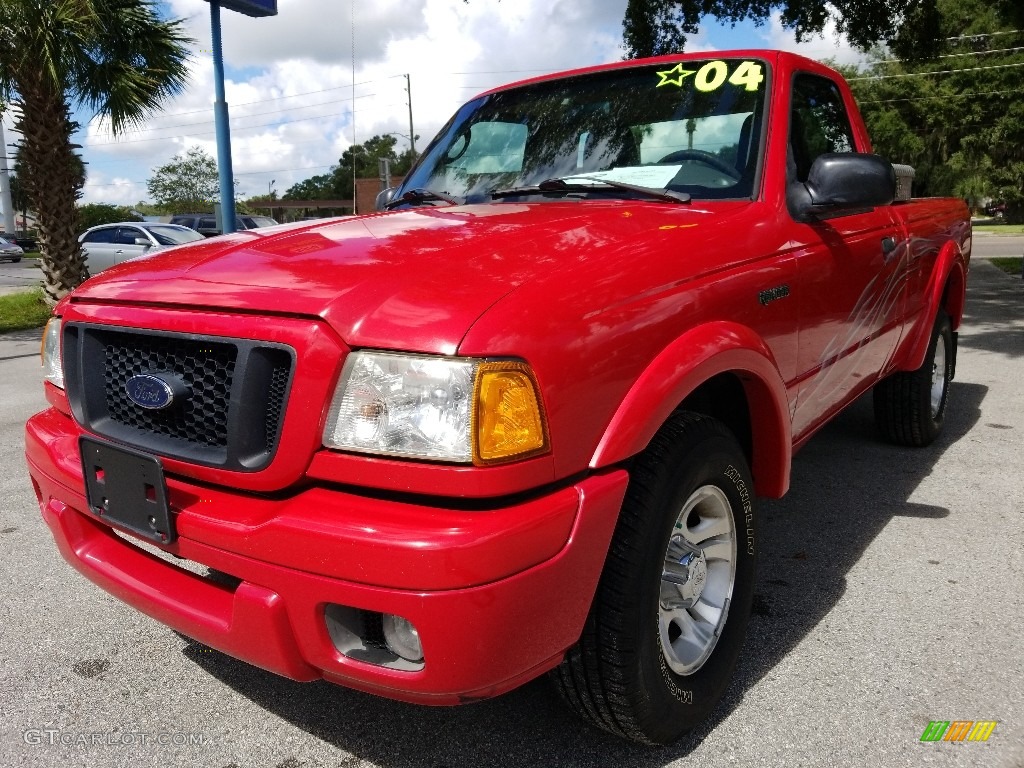 2004 Ranger Edge Regular Cab - Bright Red / Medium Dark Flint photo #7