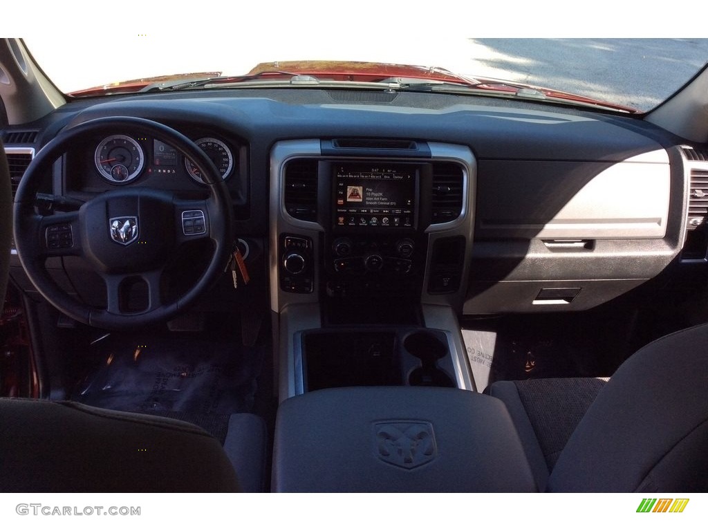 2014 1500 SLT Quad Cab 4x4 - Deep Cherry Red Crystal Pearl / Black/Diesel Gray photo #17