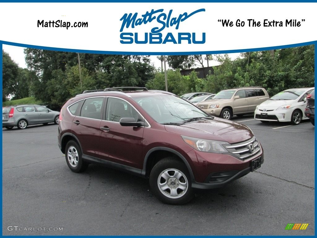 2012 CR-V LX 4WD - Basque Red Pearl II / Gray photo #1