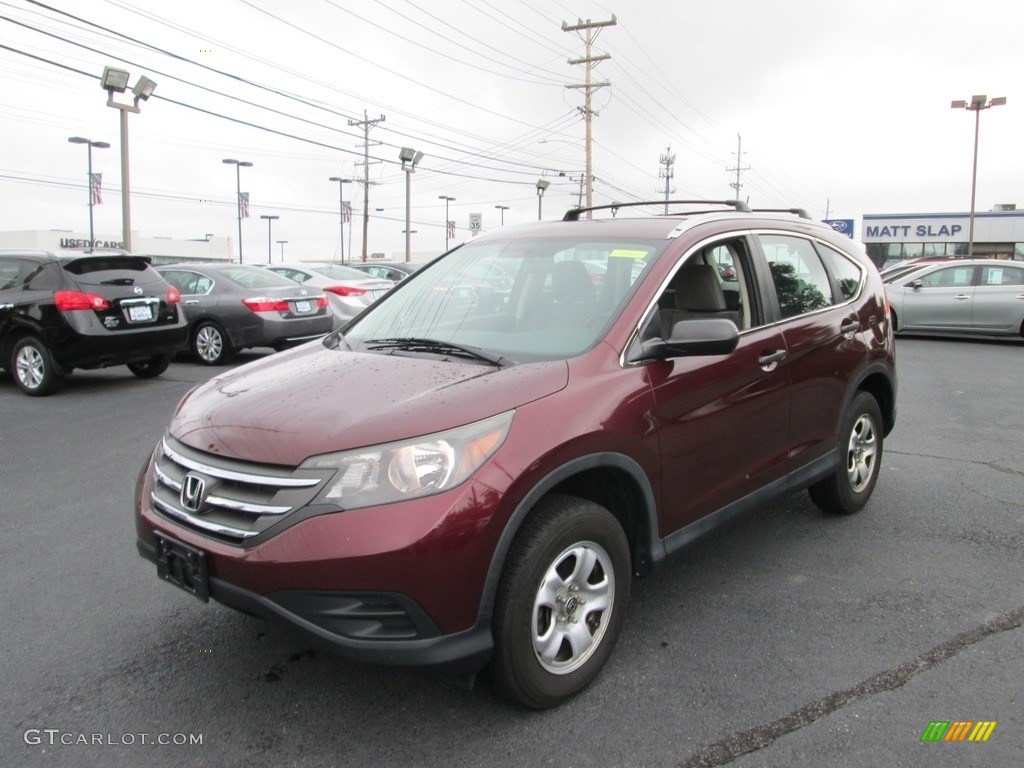 2012 CR-V LX 4WD - Basque Red Pearl II / Gray photo #2