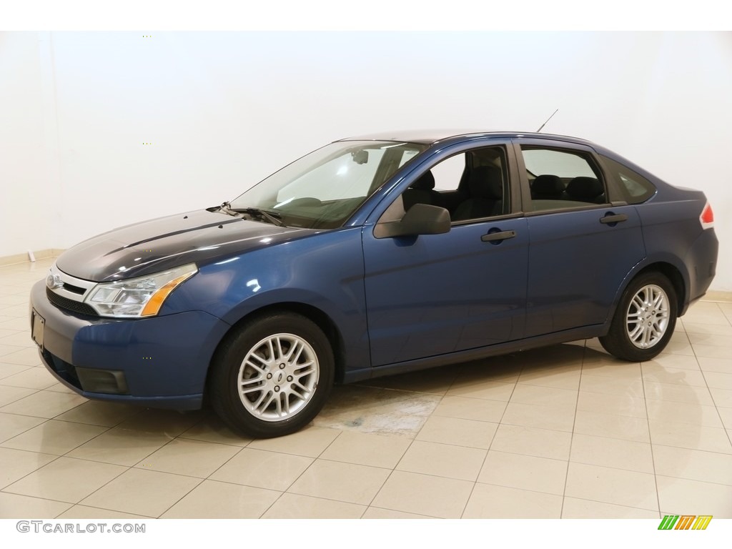 2009 Focus SE Sedan - Vista Blue Metallic / Charcoal Black photo #3