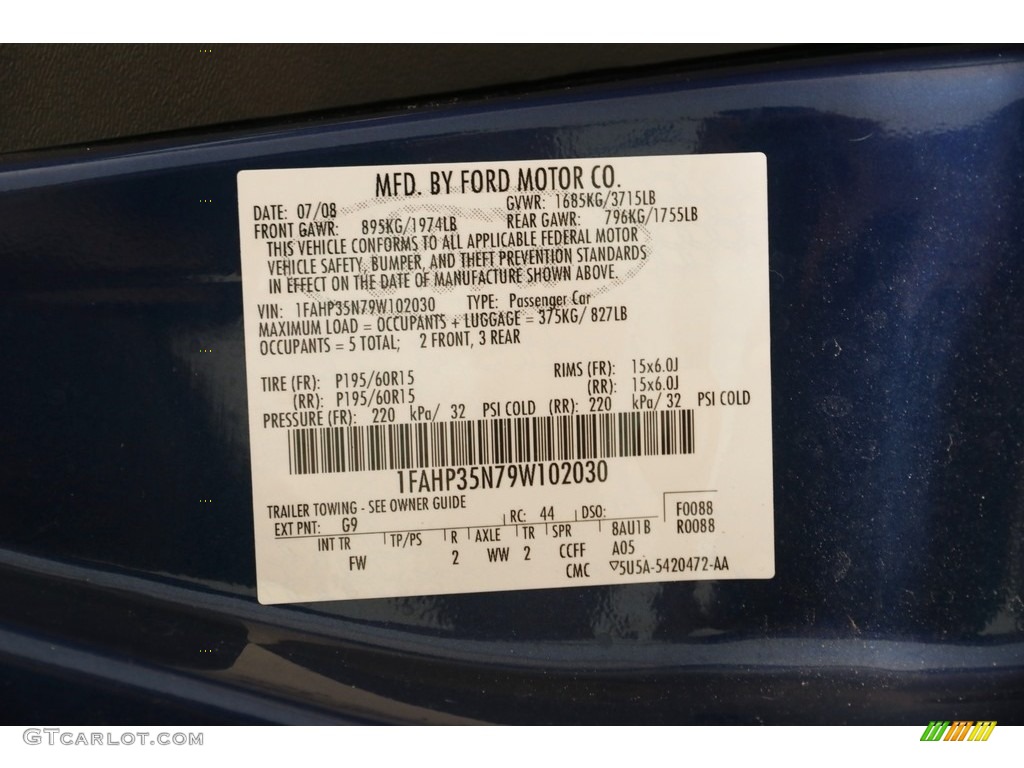 2009 Focus SE Sedan - Vista Blue Metallic / Charcoal Black photo #19