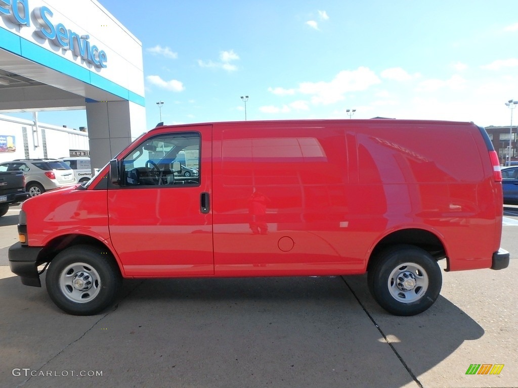 Red Hot 2018 Chevrolet Express 2500 Cargo WT Exterior Photo #129396836