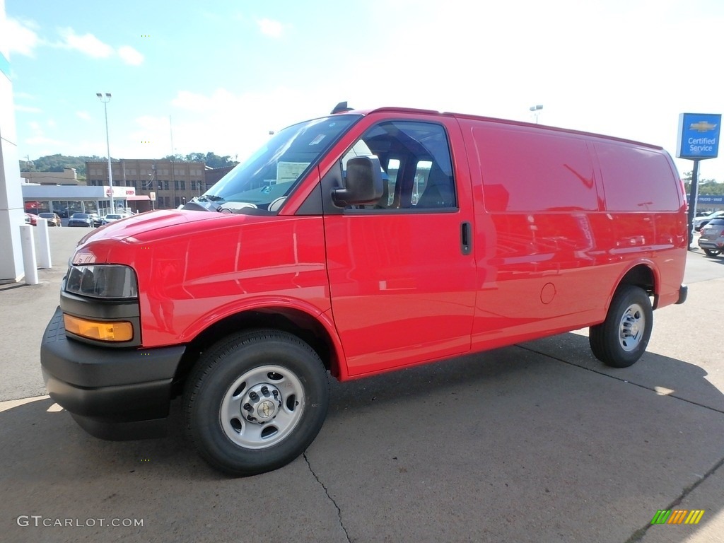Red Hot 2018 Chevrolet Express 2500 Cargo WT Exterior Photo #129396848