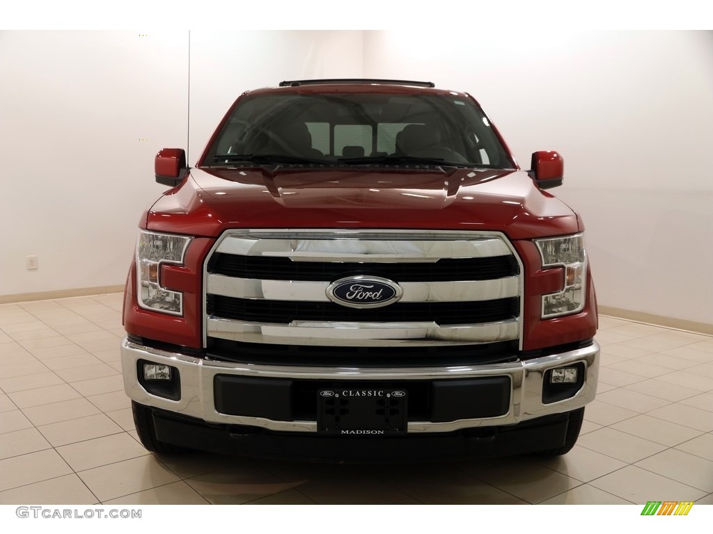 2017 F150 Lariat SuperCrew 4X4 - Ruby Red / Black photo #2
