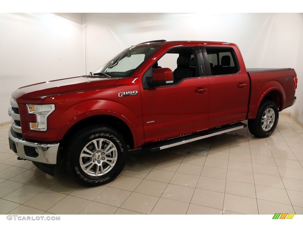 2017 F150 Lariat SuperCrew 4X4 - Ruby Red / Black photo #3