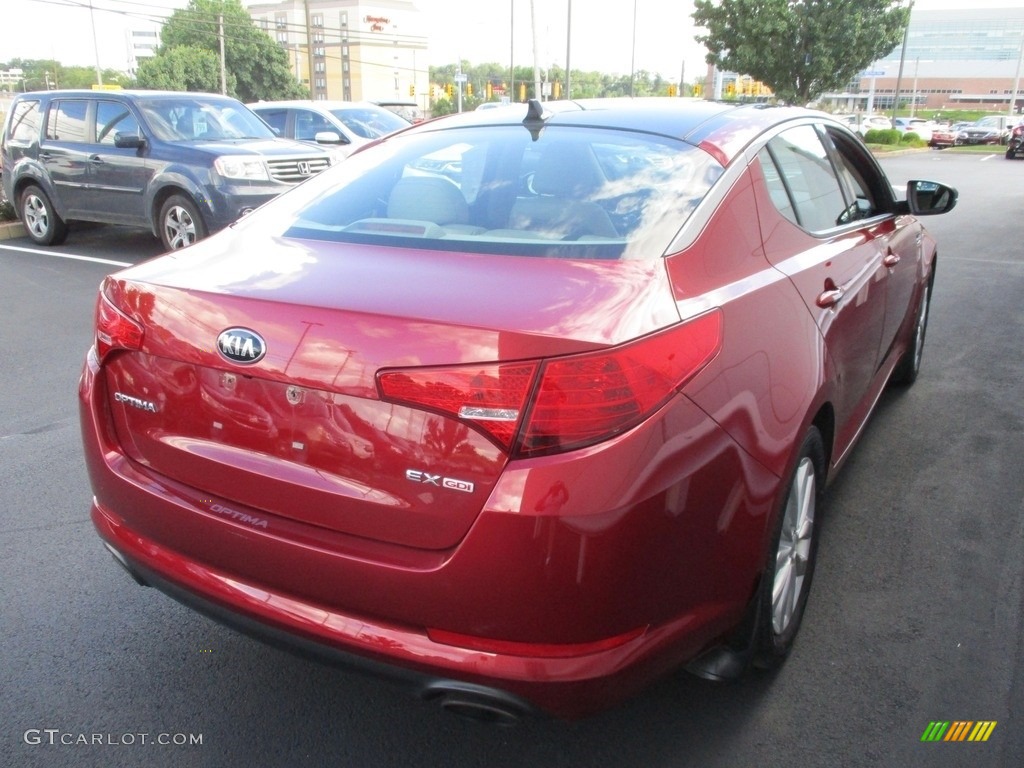 2013 Optima EX - Remington Red / Beige photo #5